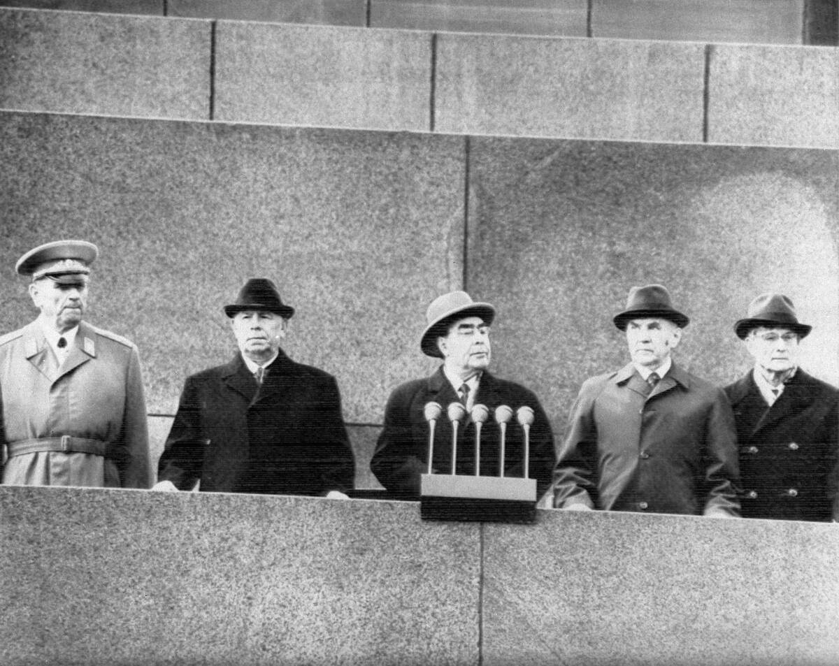 Soviet Leaders Watch May Day Parade