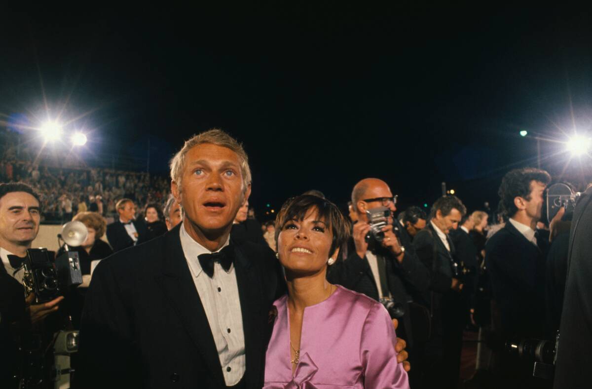 Steve McQueen and His Wife Neile Adams Attending the 1967 Academy Awards
