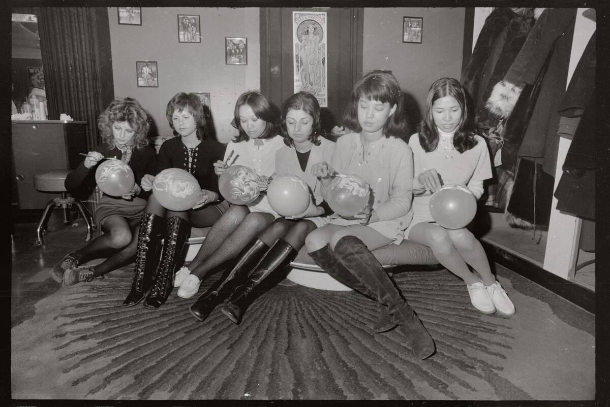 Students at Hair School Posing for Camera