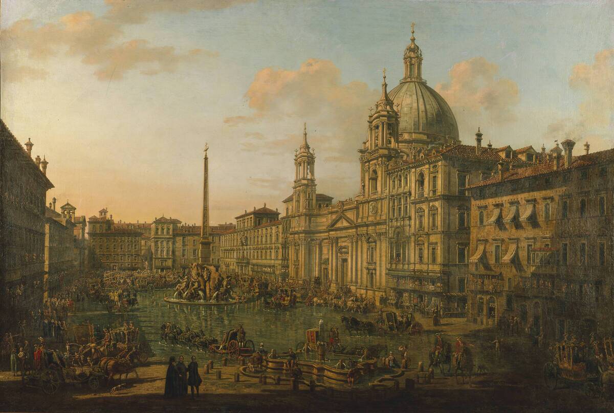 The Piazza Navona In Rome