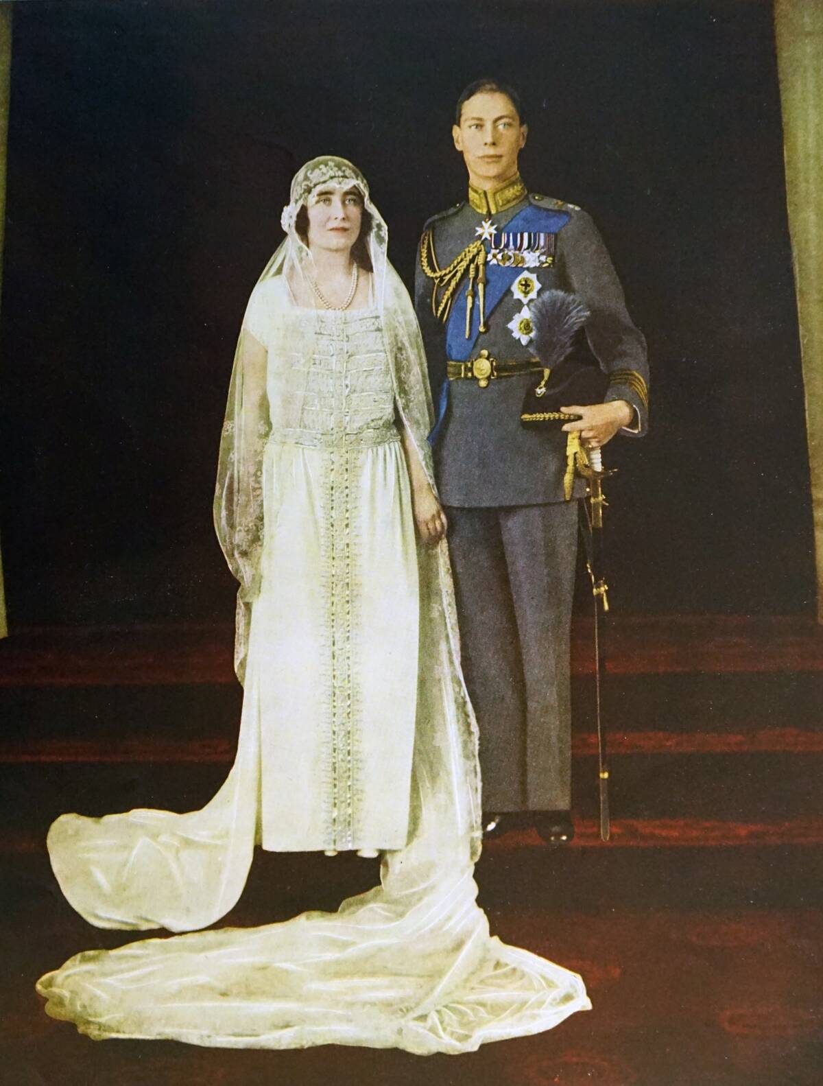 The wedding day of King George VI and Queen Elizabeth Queen Mother.