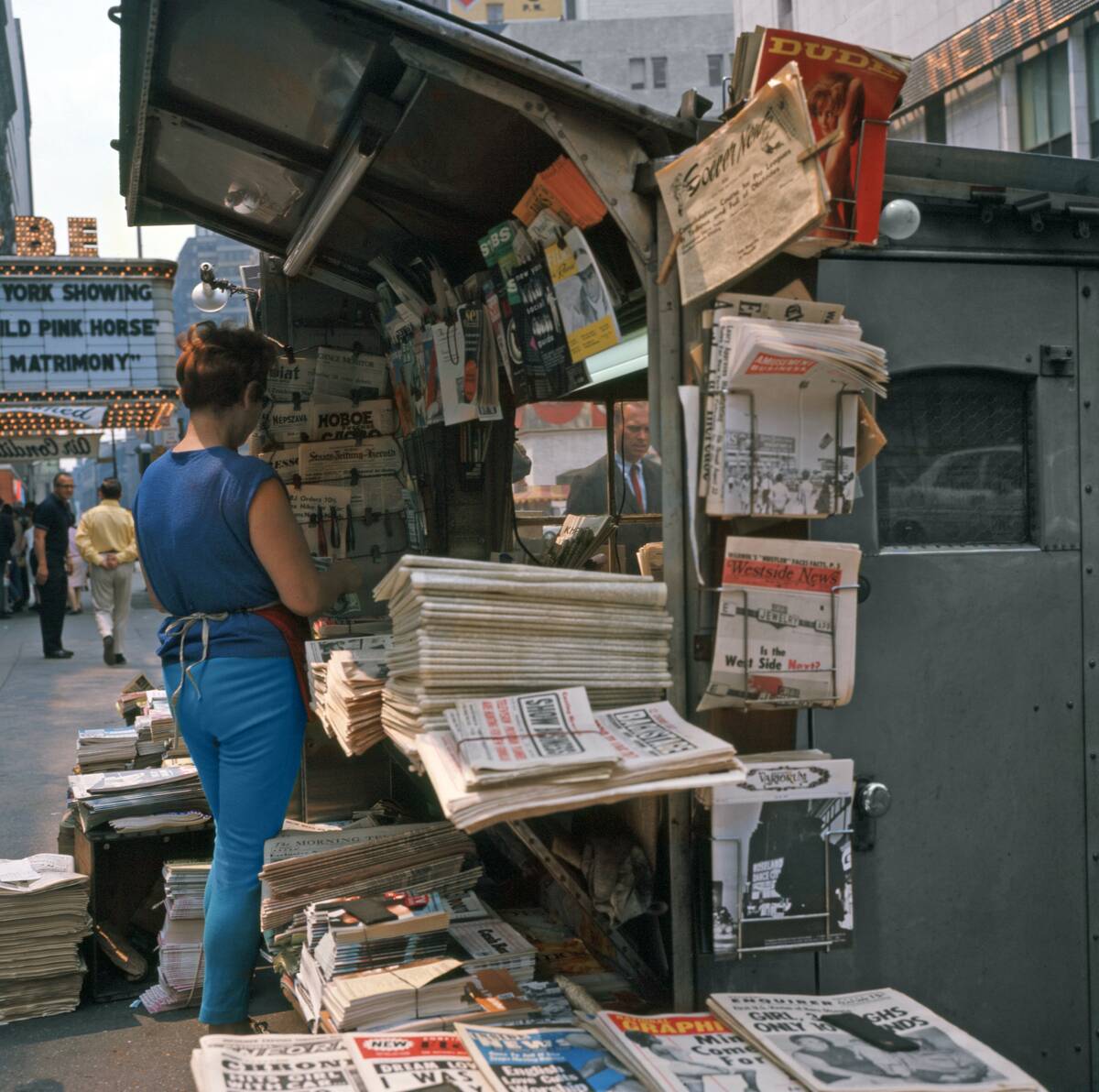Times Square News Stand, New York City 1967