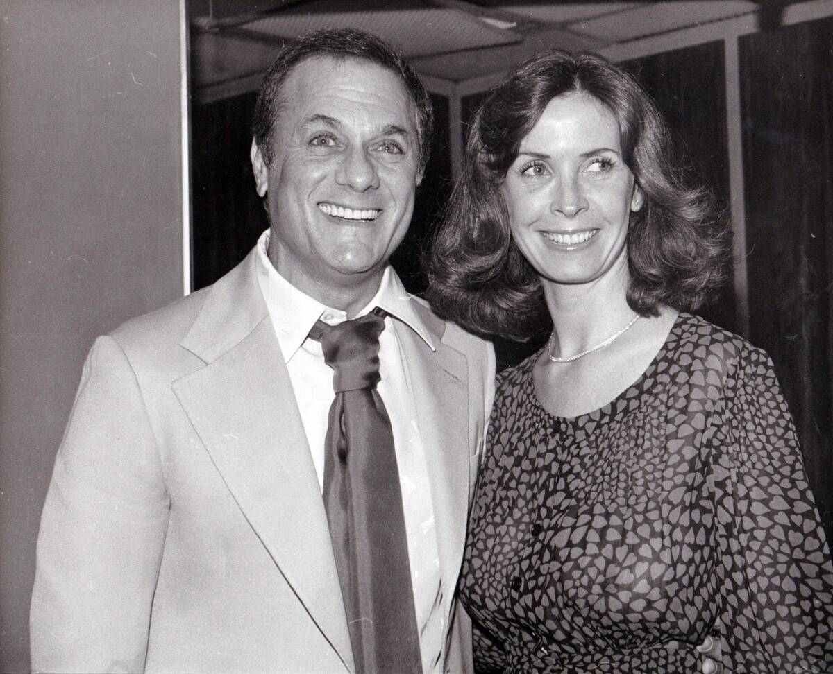 Tony Curtis and wife Leslie Allen...