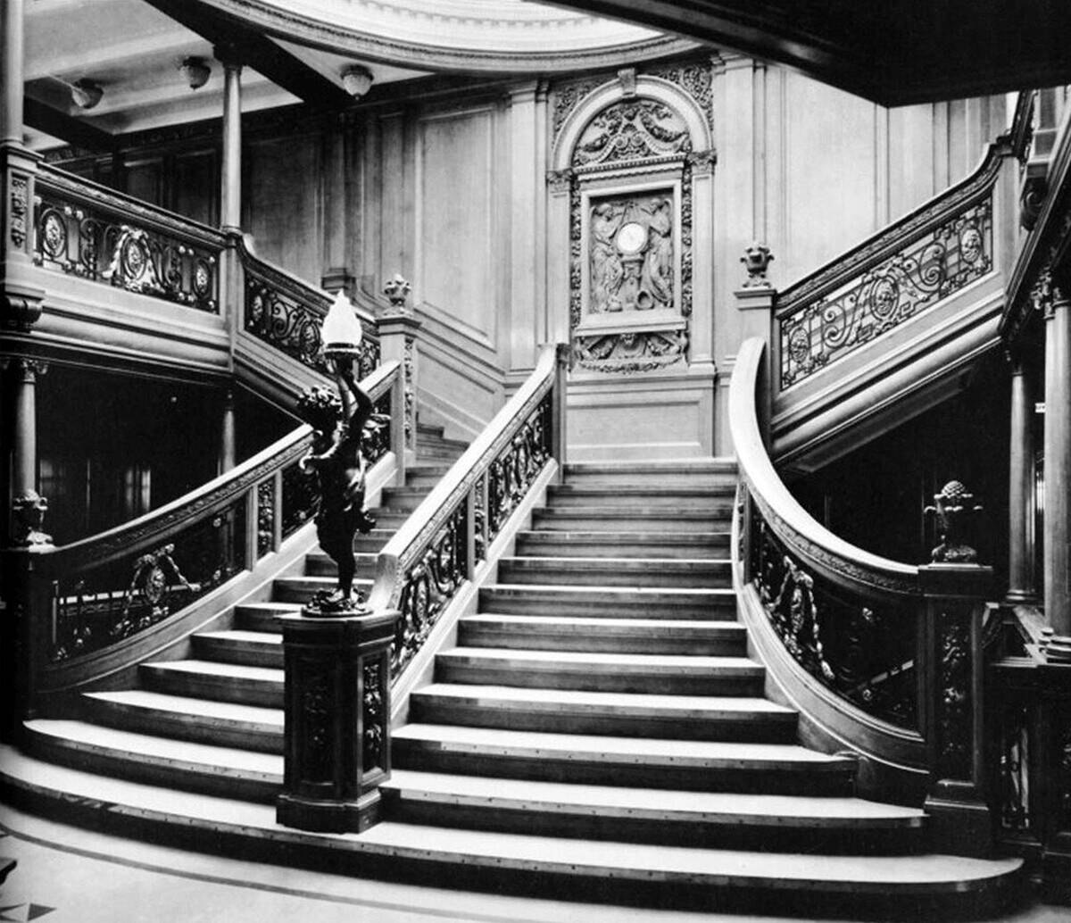 UK: RMS Titanic, The Grand Staircase, c. 1912