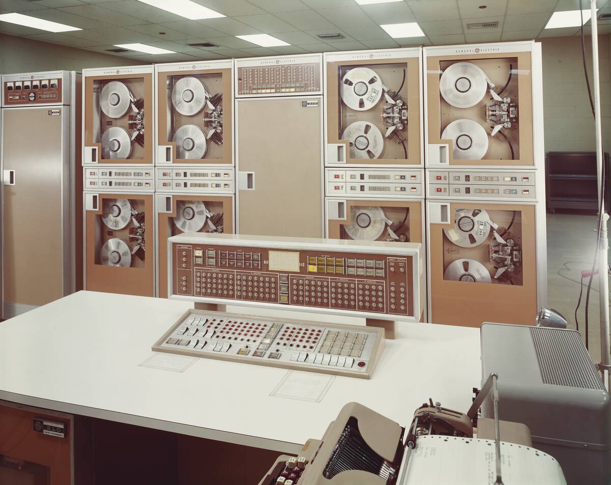 View of computer mainframe room