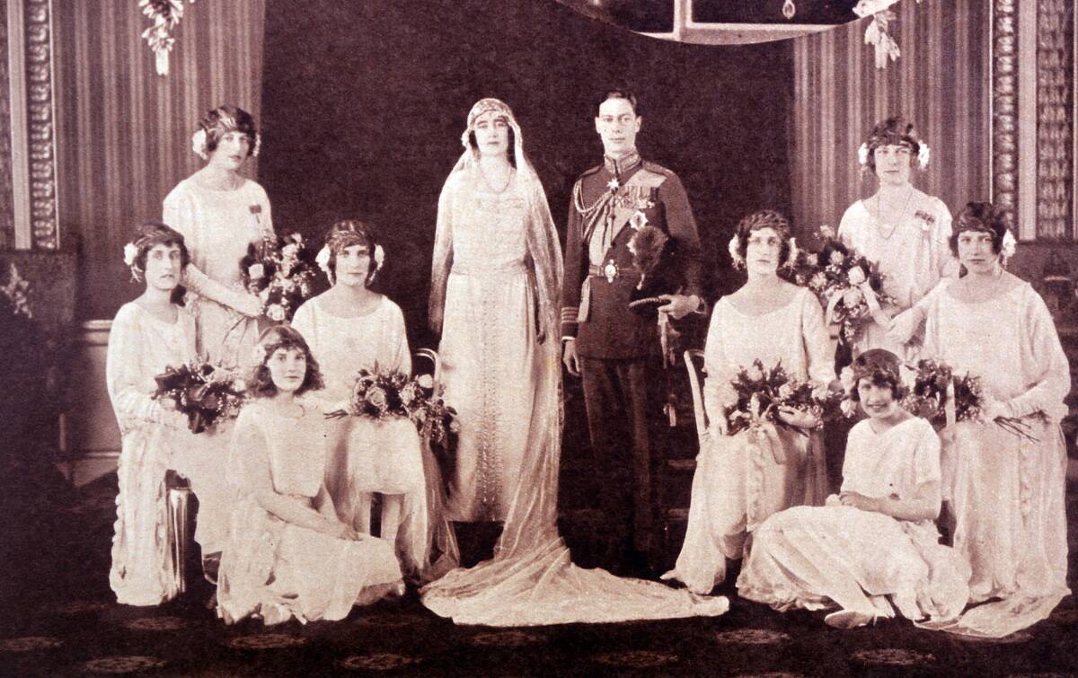 Wedding of Prince Albert to Elizabeth Bowes-Llyon.