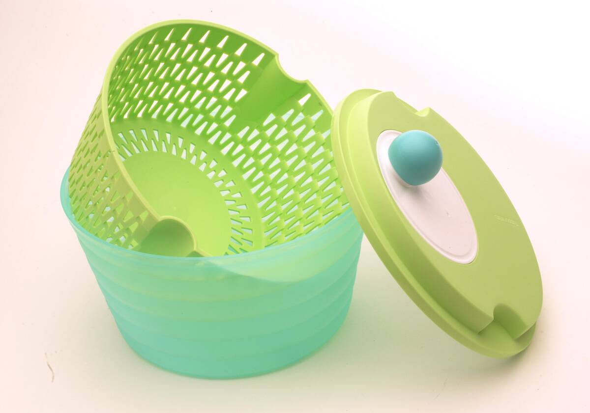 Widgets for the taste section feature, On The Shelf, for March and April. Tupperware salad spinner and saver (Target, $34.99)