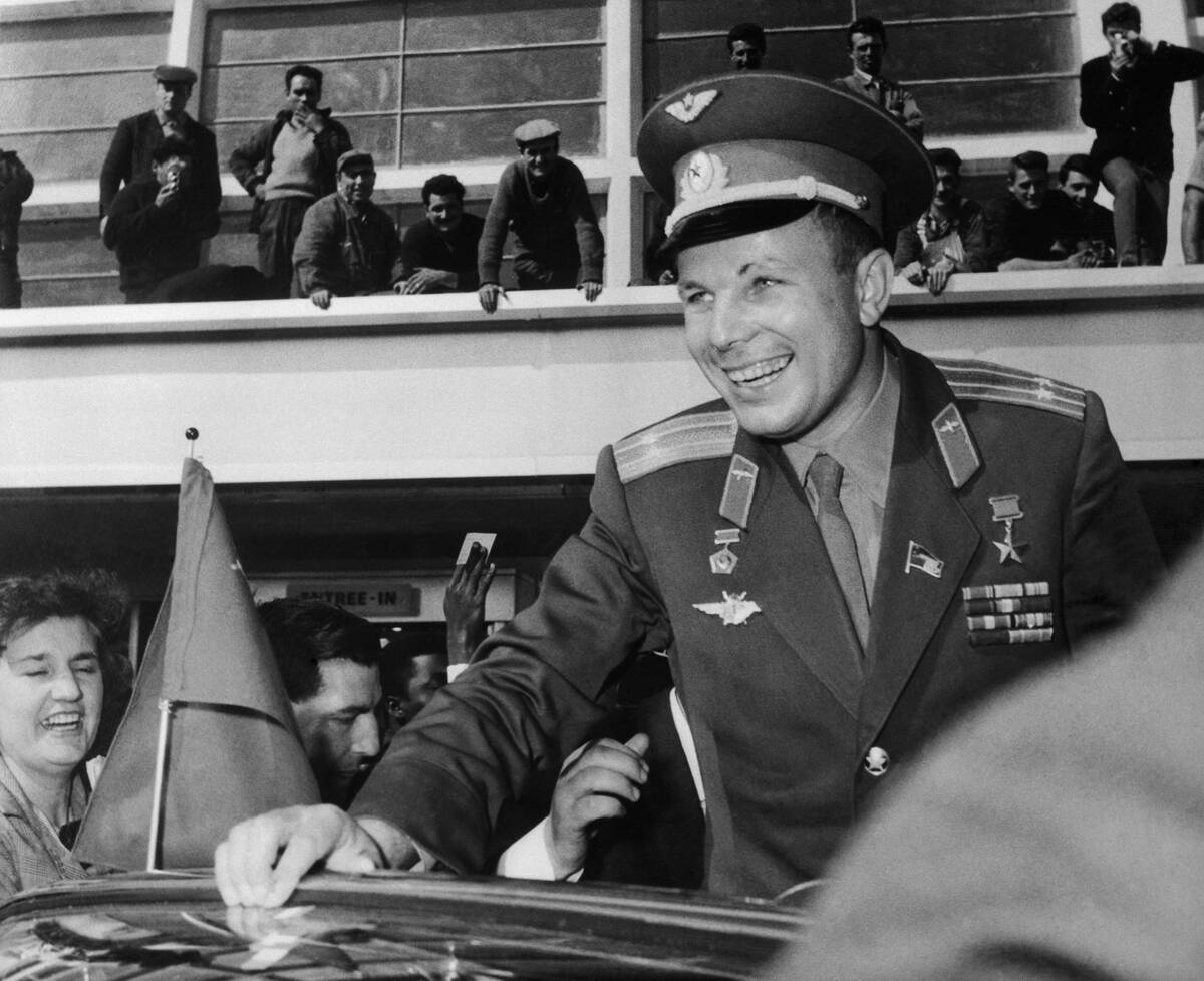 Yuri Gagarin Arriving in Paris
