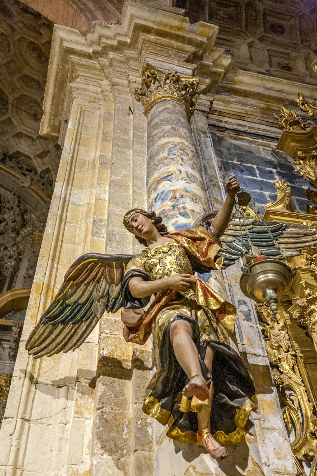 Baroque Angel Statue in Santo Domingo Church, Sanlucar de Barrameda