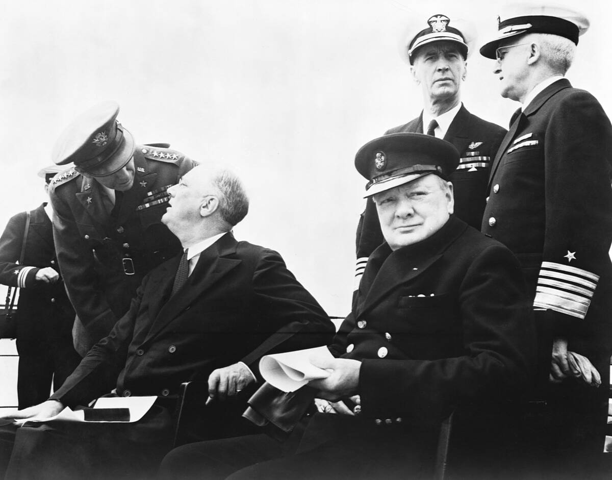 Churchill and Roosevelt at Atlantic Conference