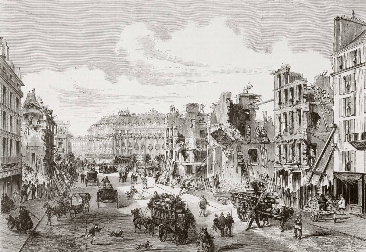 Demolition Of Buildings In The Rue De La Paix For The Opening Of The Rue Reaumur