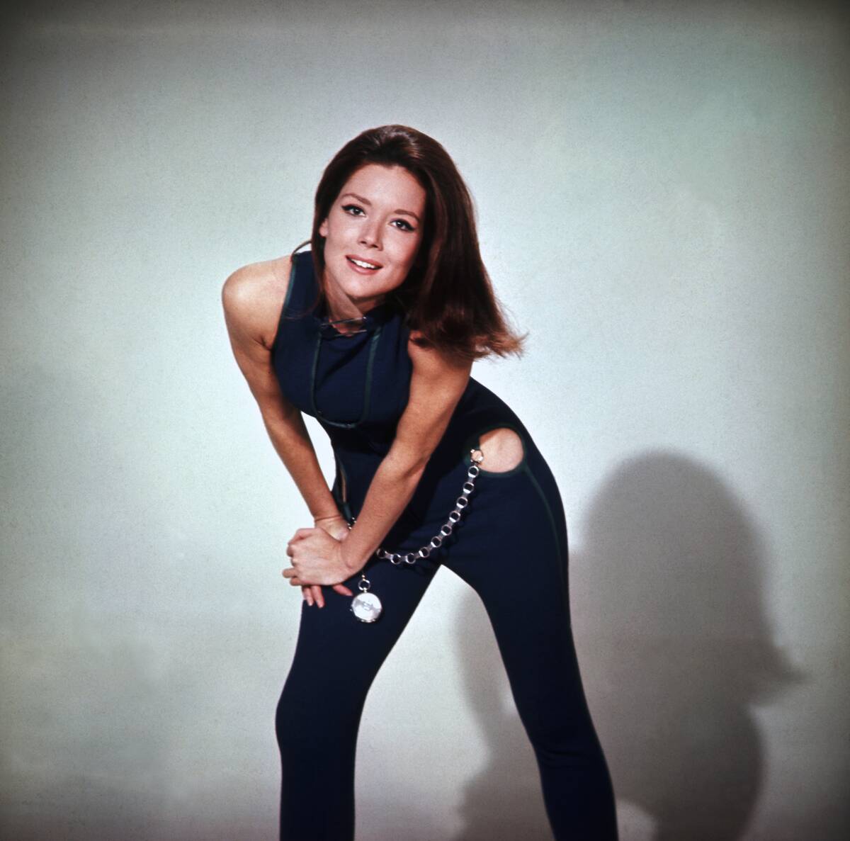 Diana Rigg in Emma Peel Outfit
