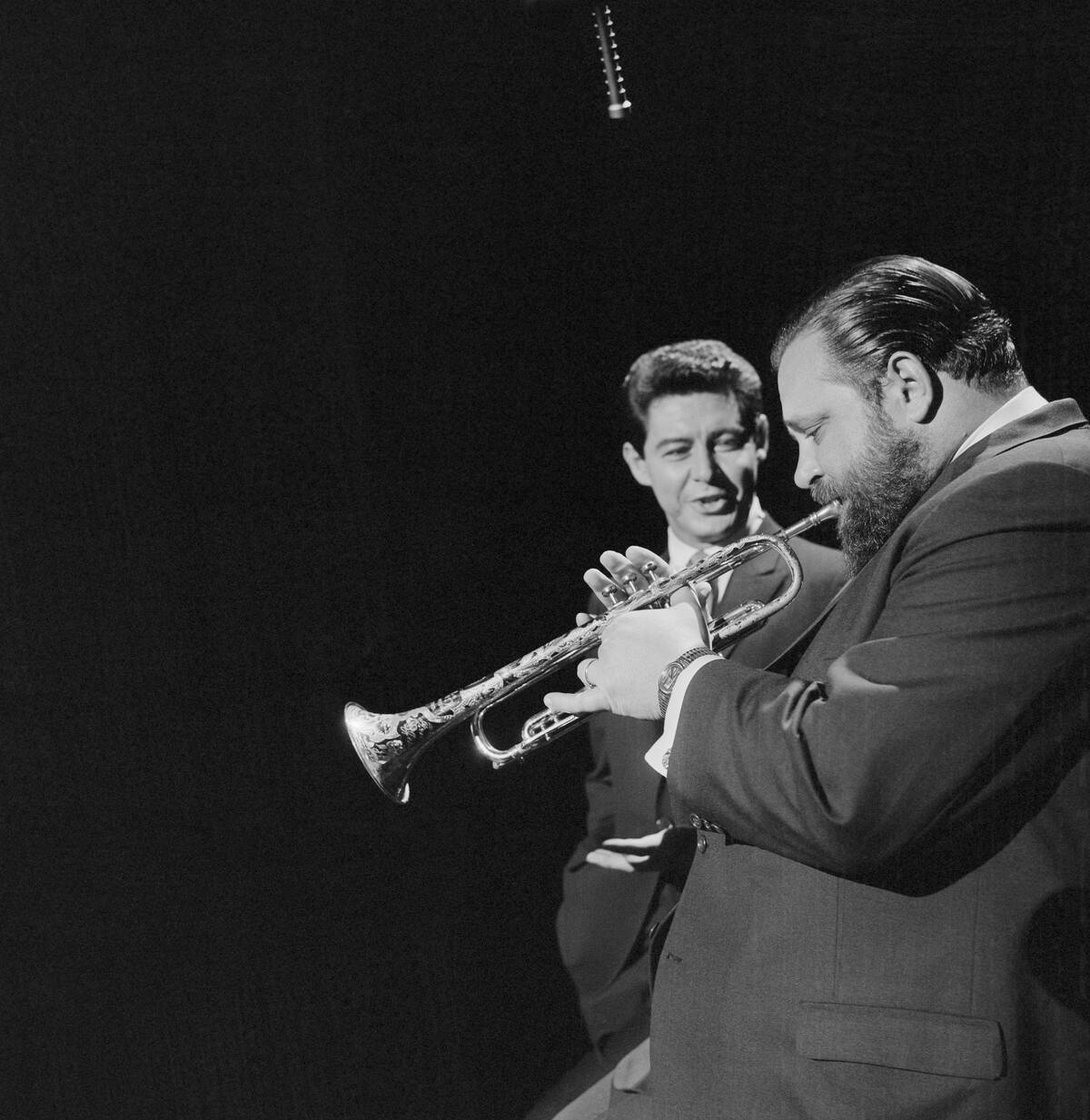 Eddie Fisher Singing to Al Hirt's Horn