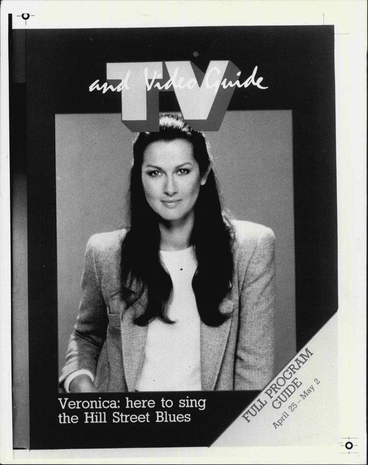 Front Page - TV & Video Guide, April 25th to May 2nd.