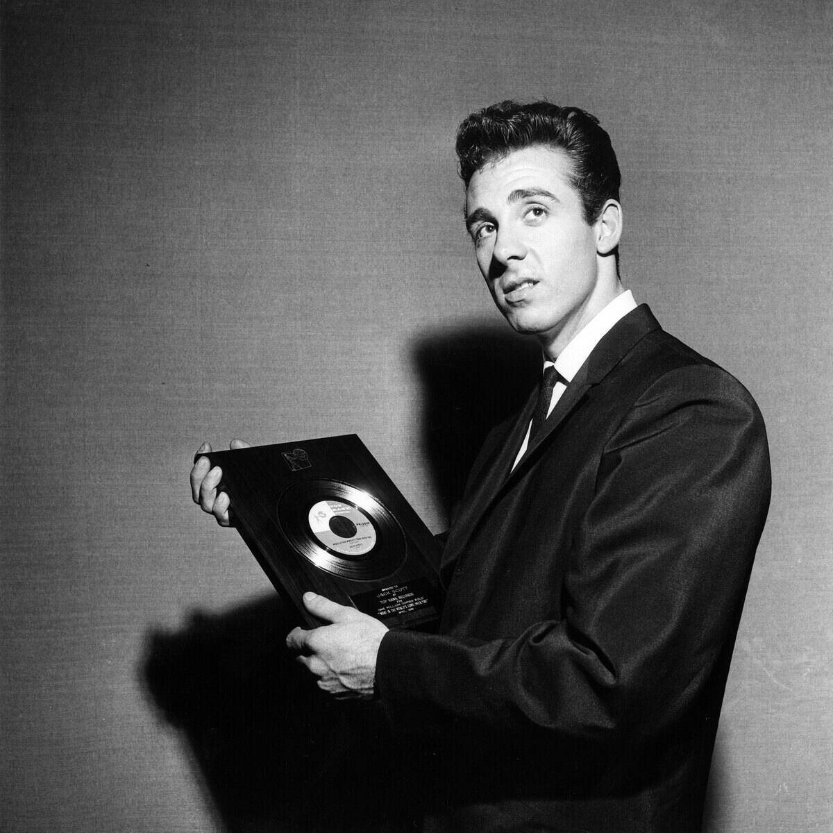 Jack Scott with Hit Record Plaque