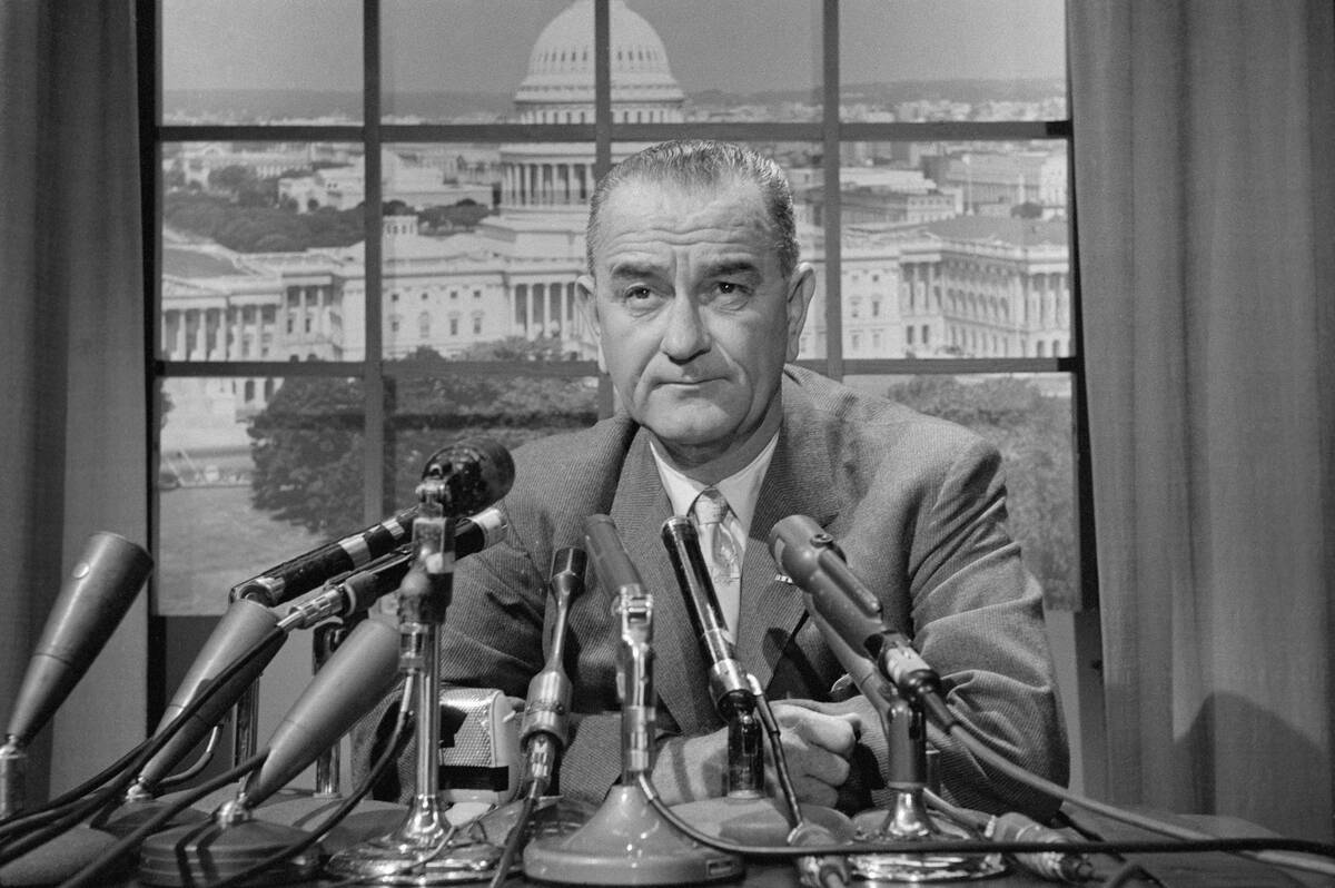 Lyndon B. Johnson at Press Conference