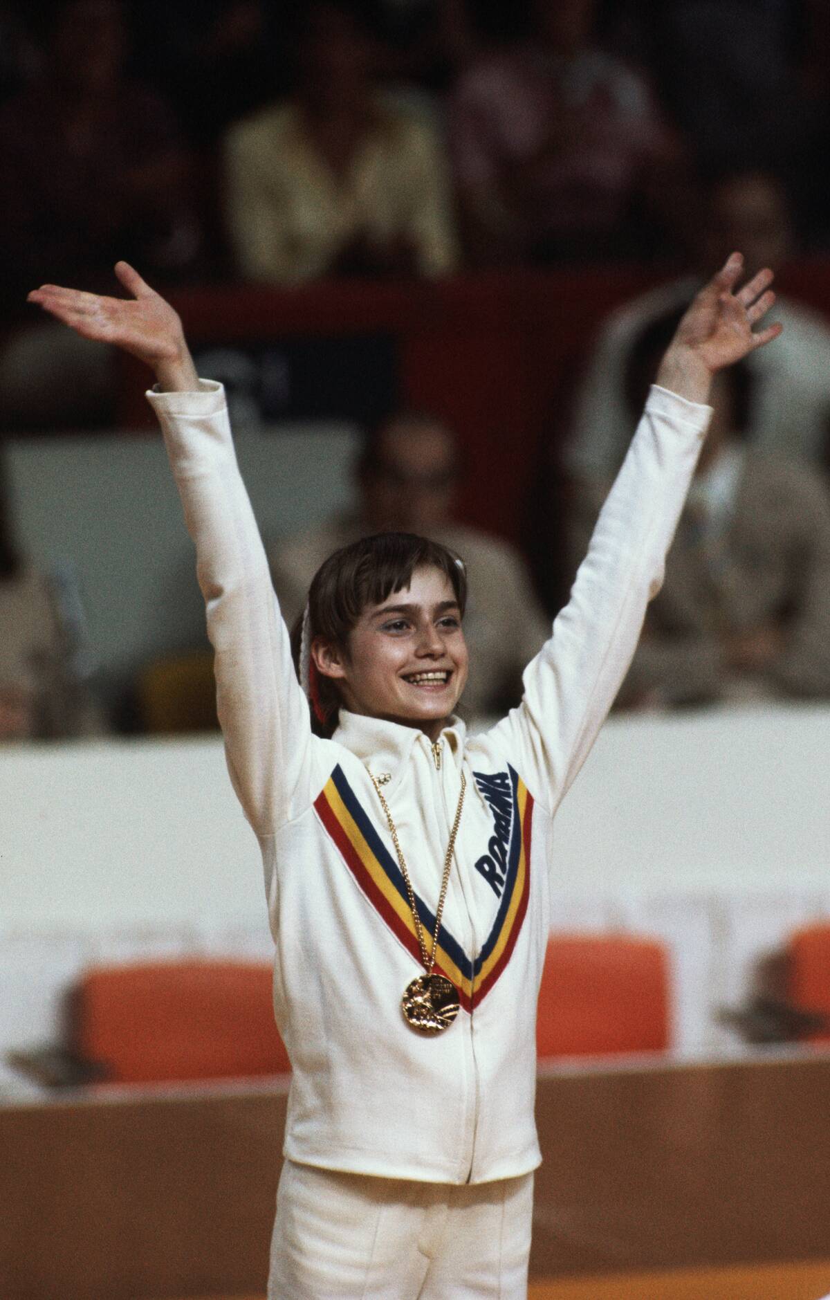 Nadia Comaneci with Her Gold Medal