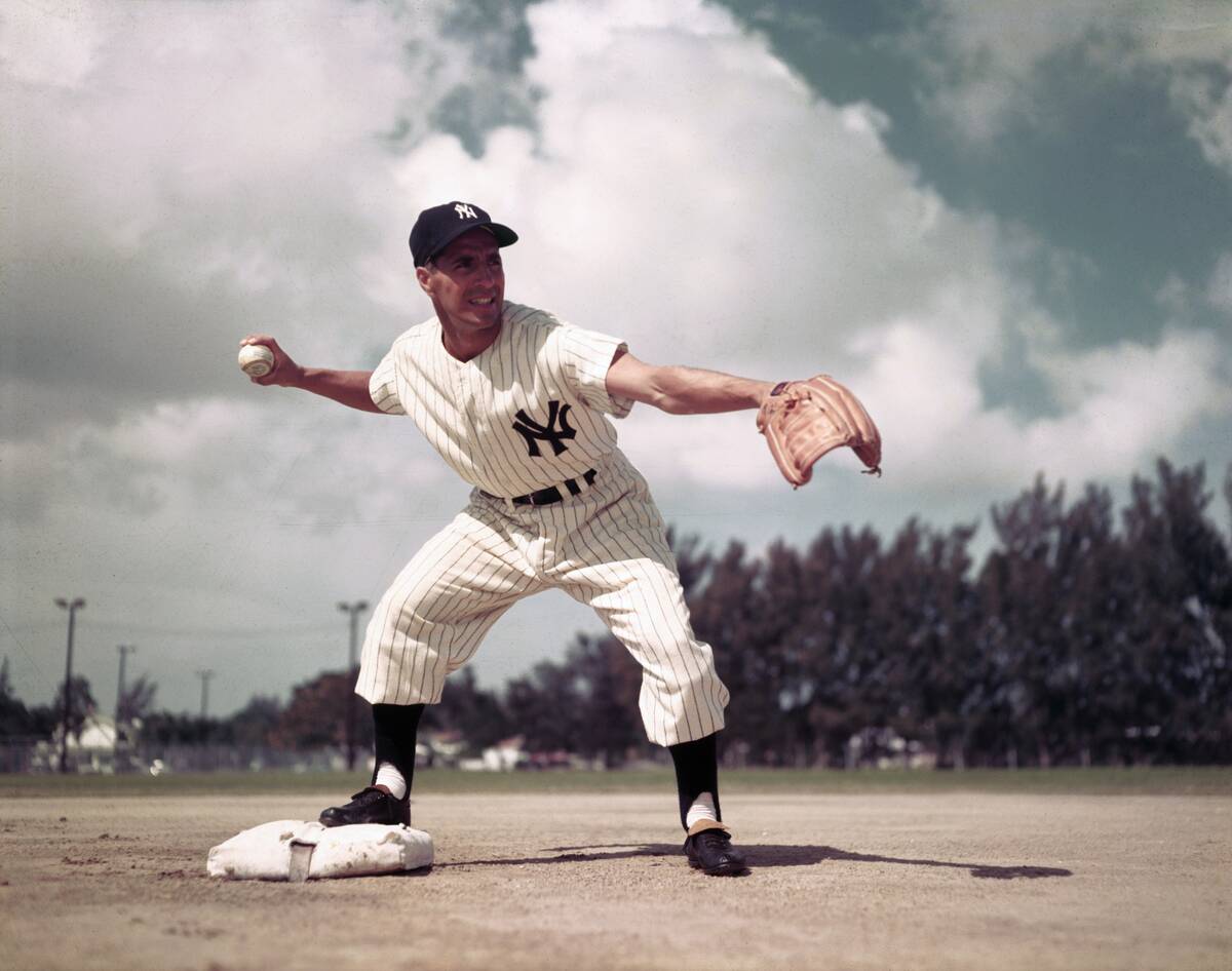 Phil Rizzuto Throwing Baseball