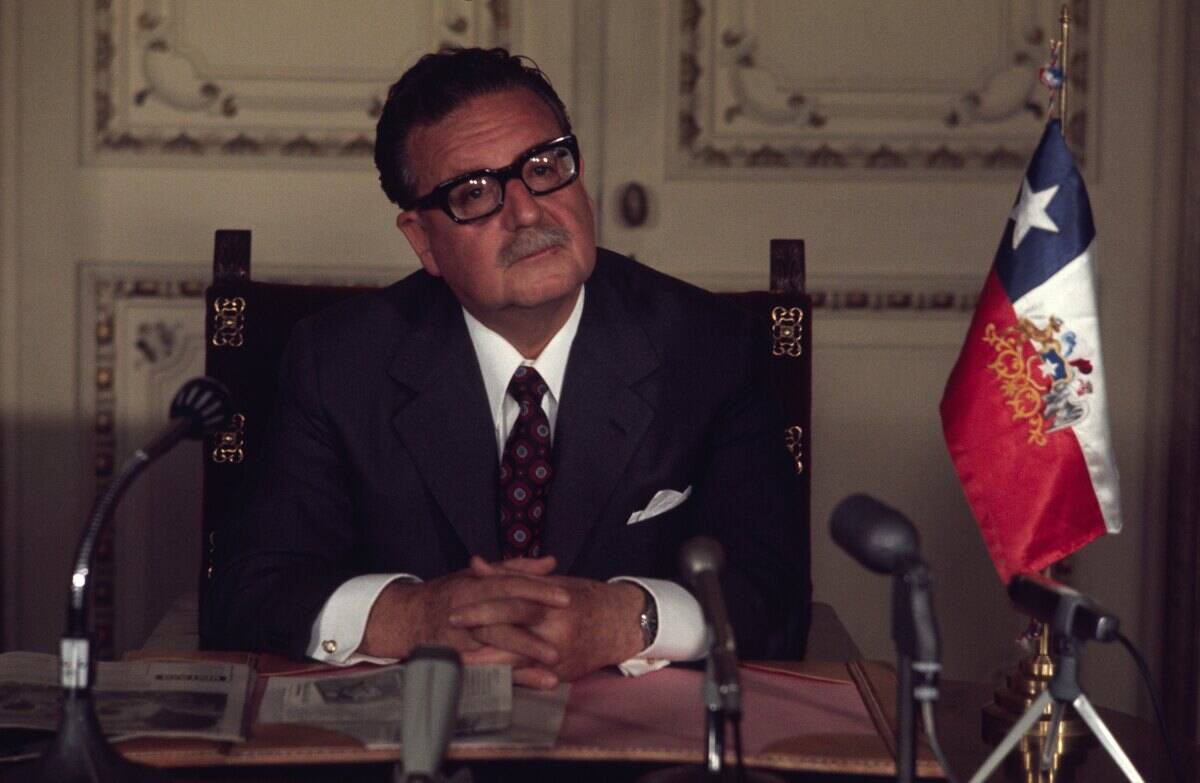 Salvador Allende Posing For A Portrait