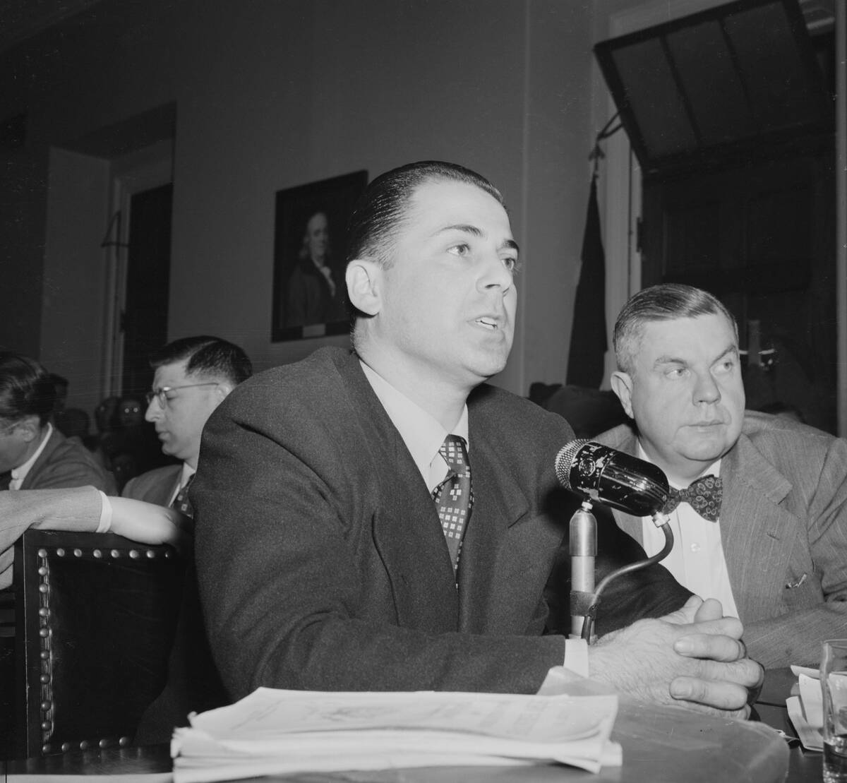 Screenwriter Robert Lees Testifying During McCarthy Hearings