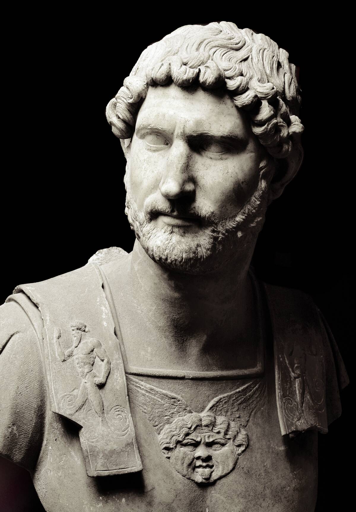 Sculpture bust of the Emperor Hadrian