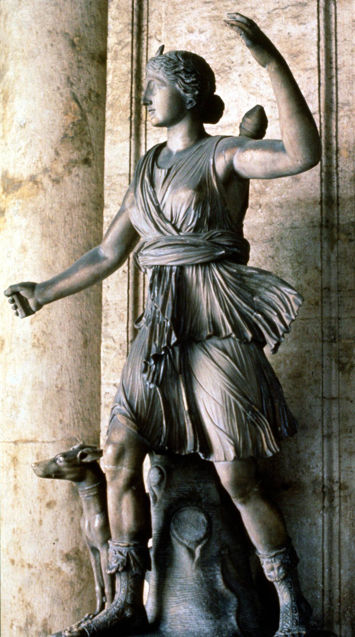 Statue of Artemis, Greek goddess of hunting, woodlands and fertility.