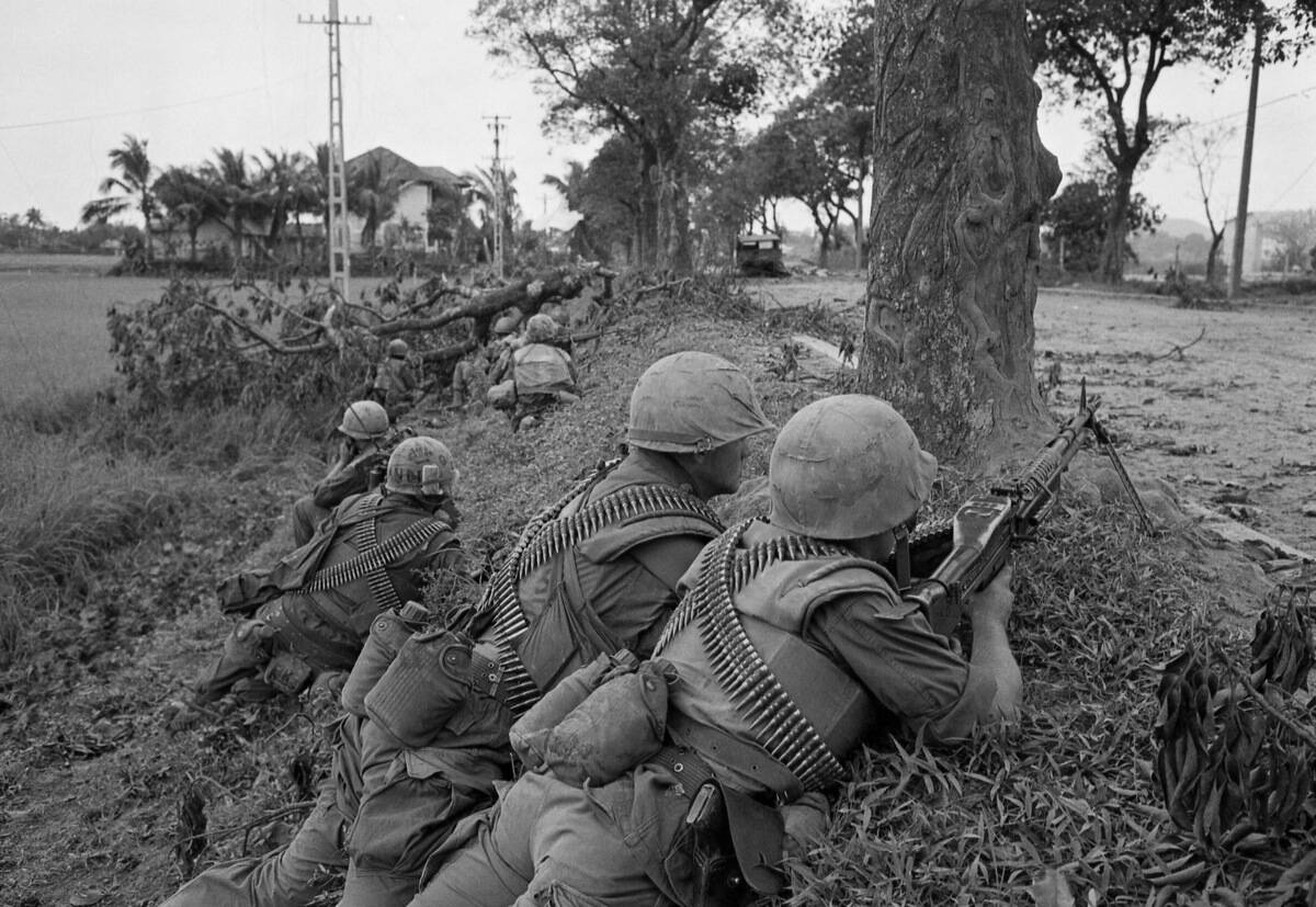 US Marines Move Against Viet Cong Near Hue