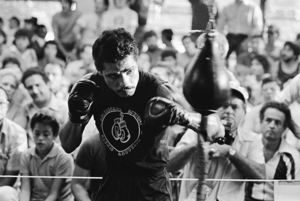 Alexis Arguello Training in Miami Gym for Upcoming Fight