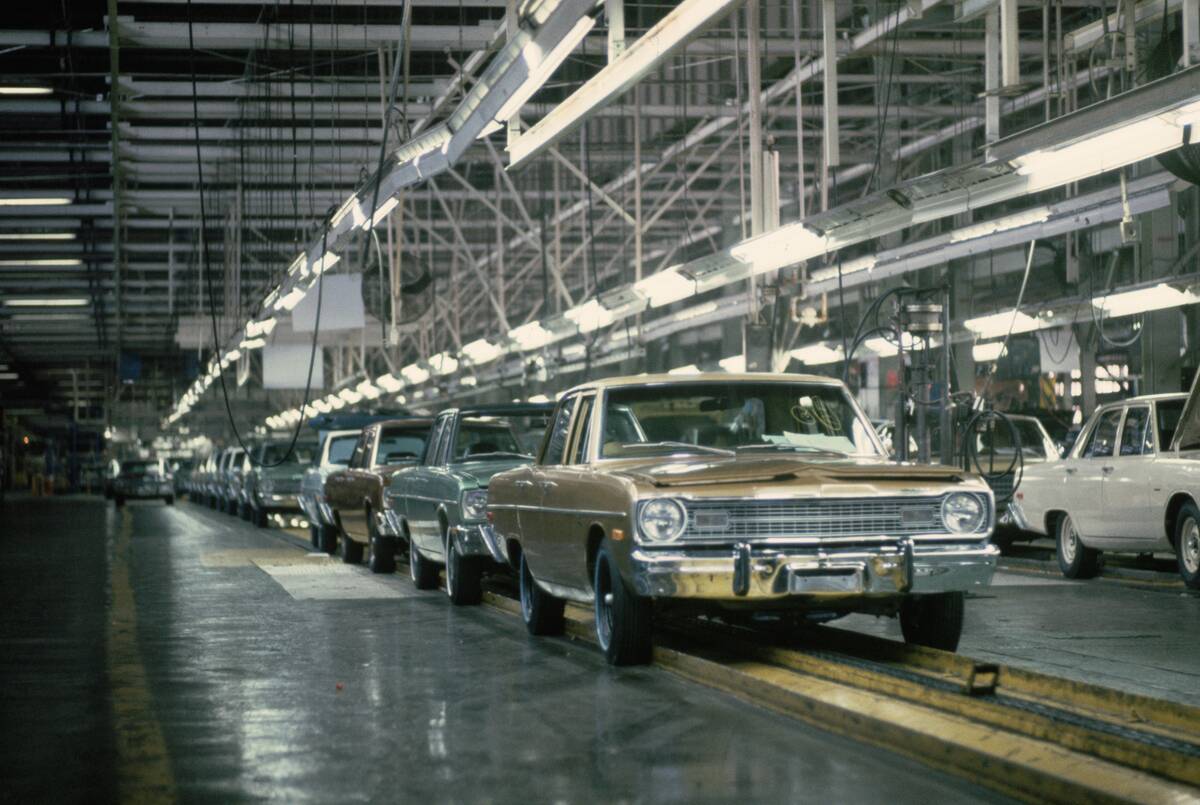 Automobiles on an Assembly Line