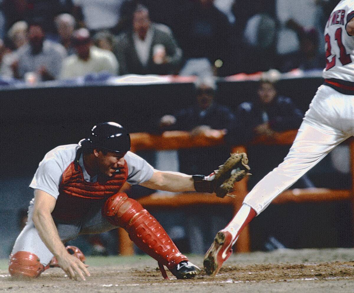 Boston Red Sox Catcher Carlton Fisk During Playoffs
