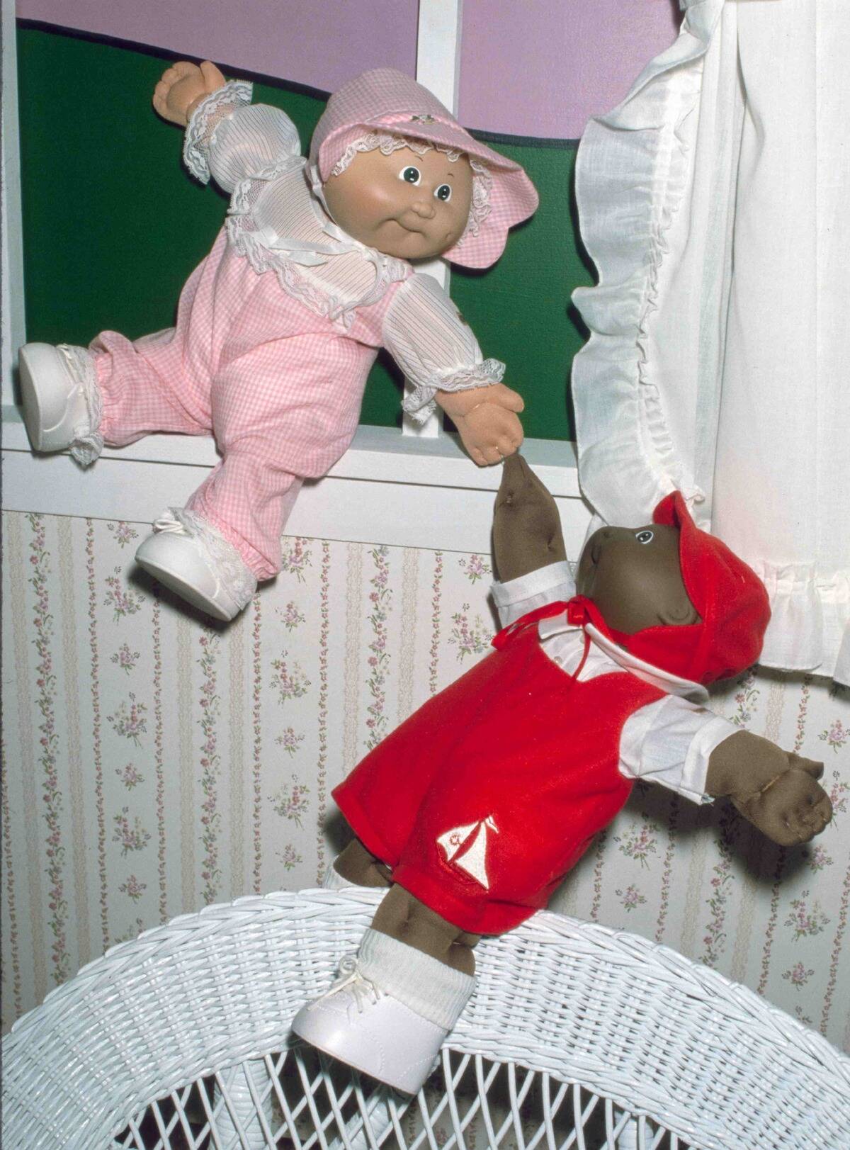 Cabbage Patch Kids are a line of one-of-a-kind cloth dolls with plastic heads first produced by Coleco Industries