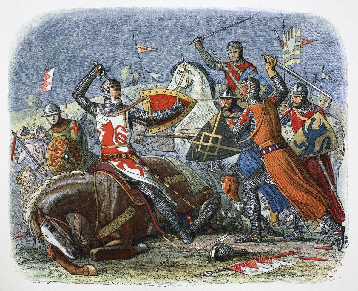 Death Of Simon De Montfort Battle Of Evesham Worcestershire 1265 (1864)