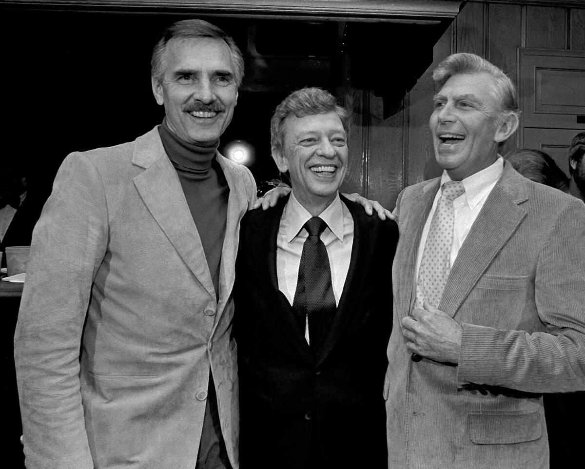 Don Knotts and Andy Griffith celebrate at Chasen's