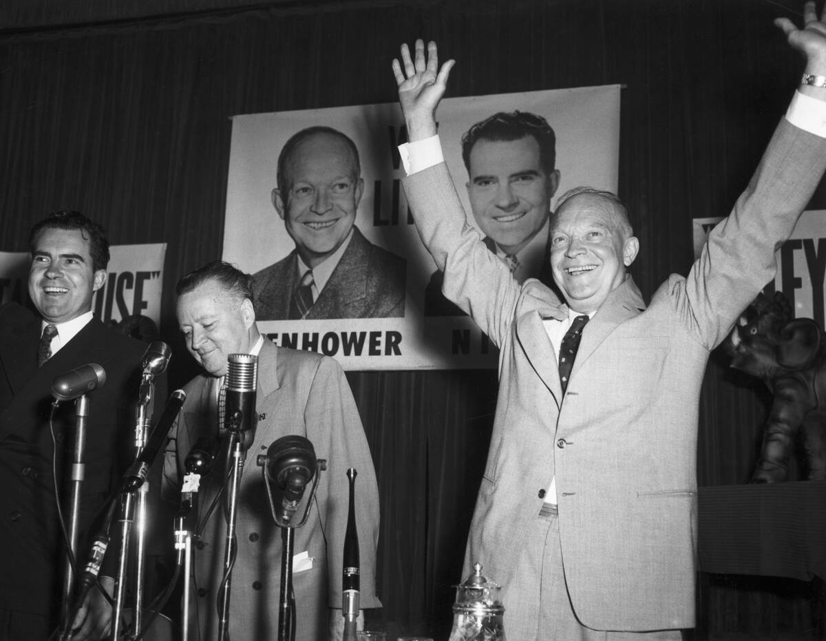 Eisenhower Campaigning with Nixon
