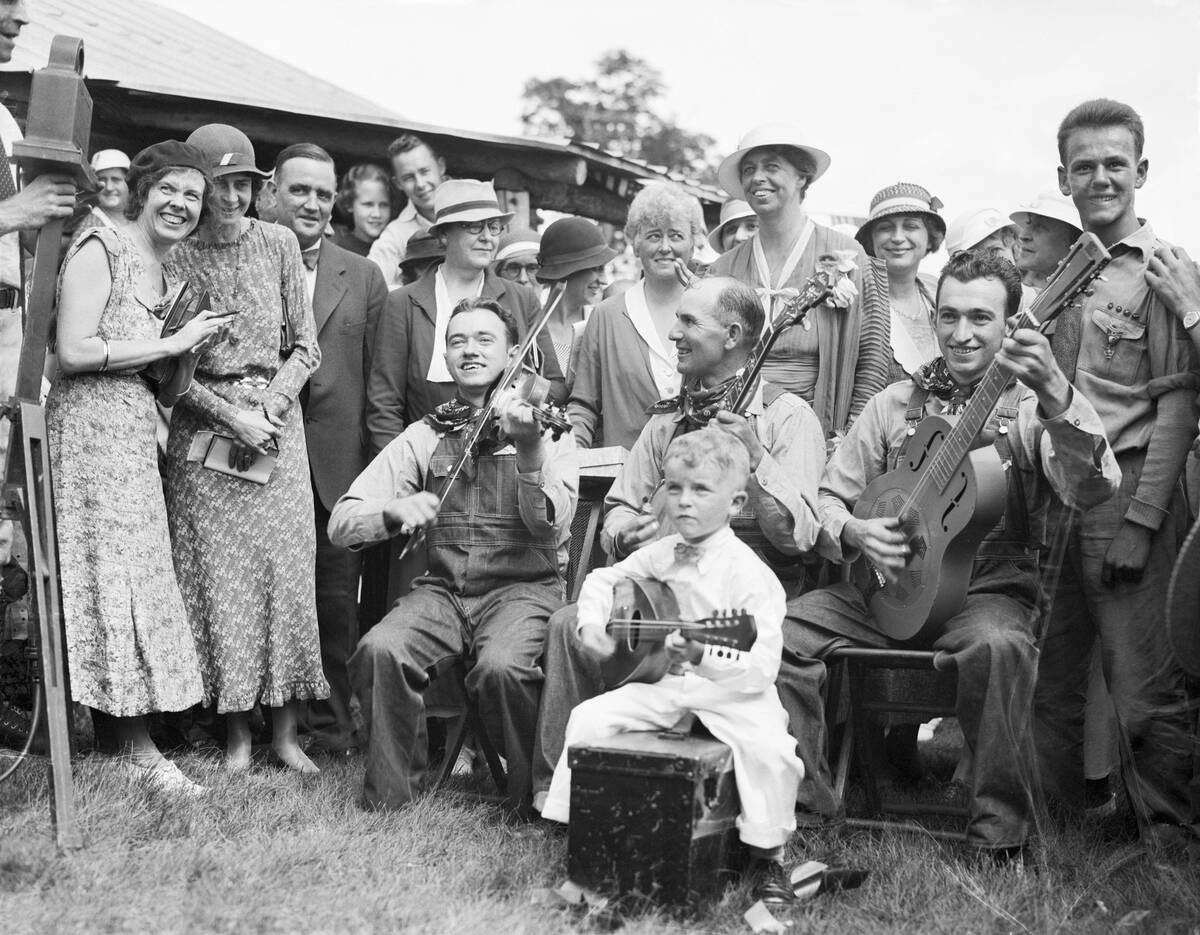 First Lady Eleanor Roosevelt Watches Banjo Players