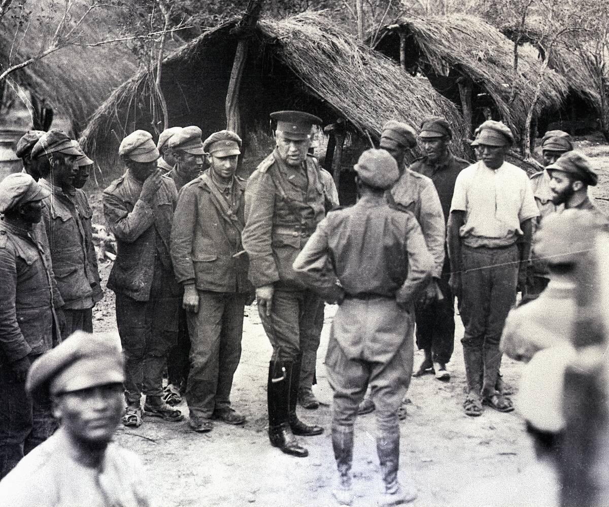 General Kundt Inspects Bolivian Soldiers During Chaco War