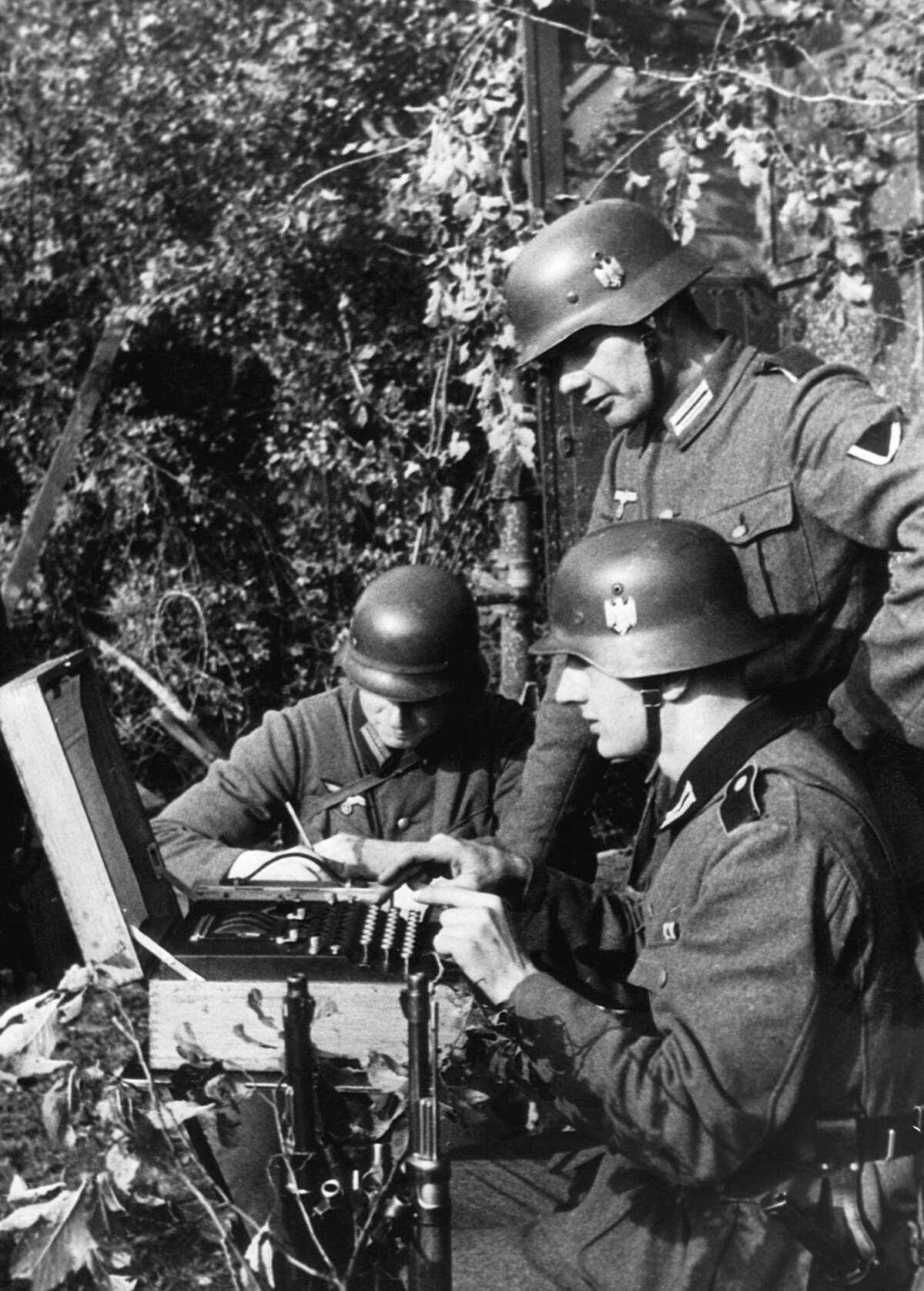 German Signal Troops Sending Coded Messages