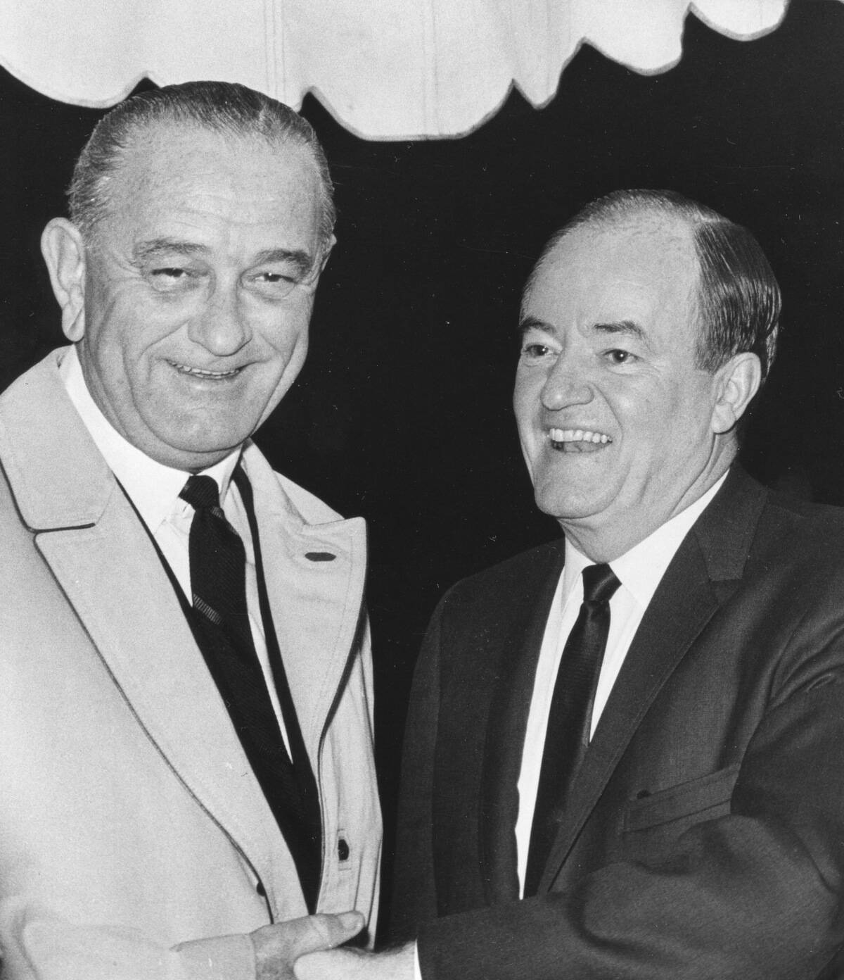 Humphrey Greets Johnson