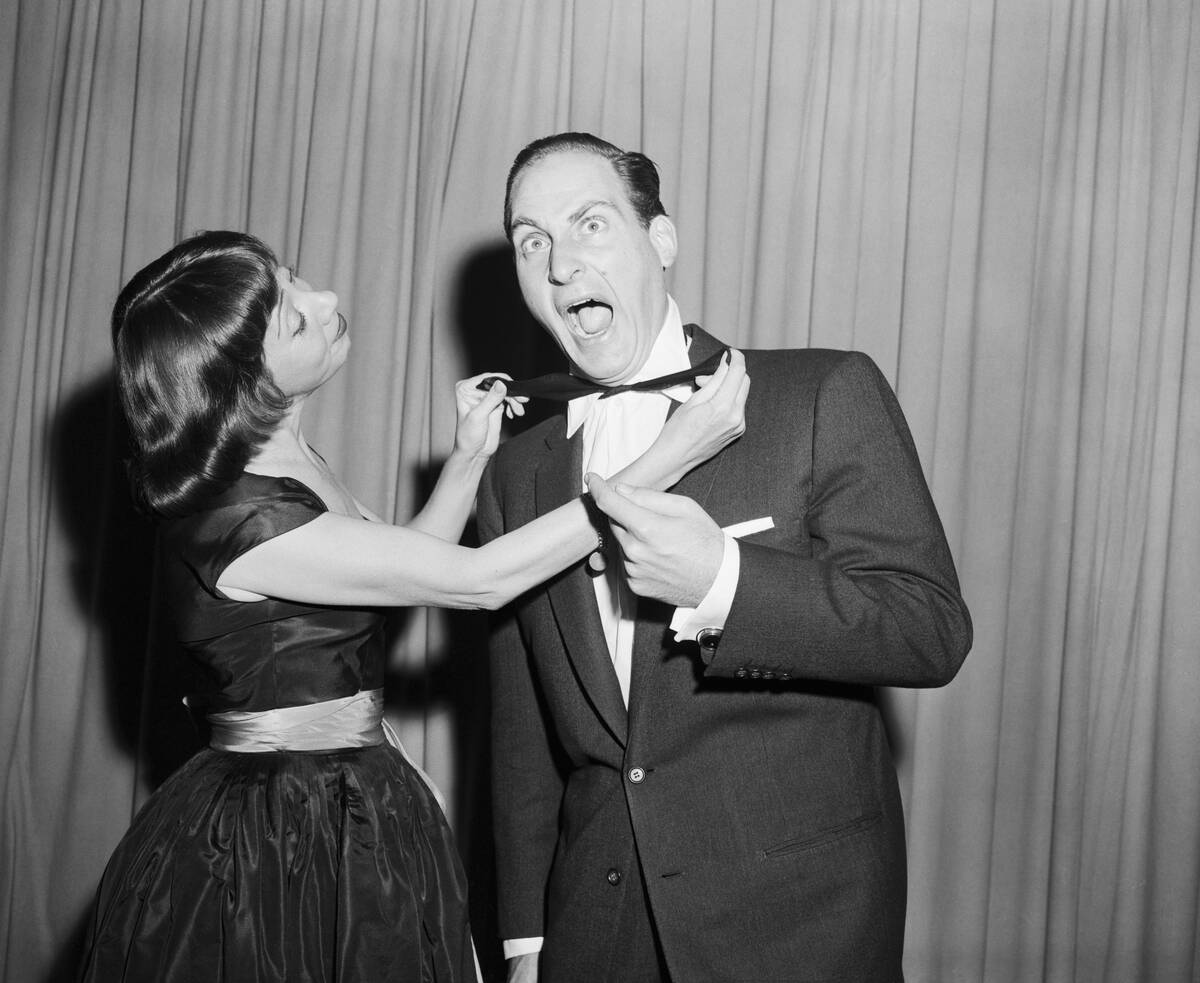 Imogene Coca Tightening Sid Caesar's Tie
