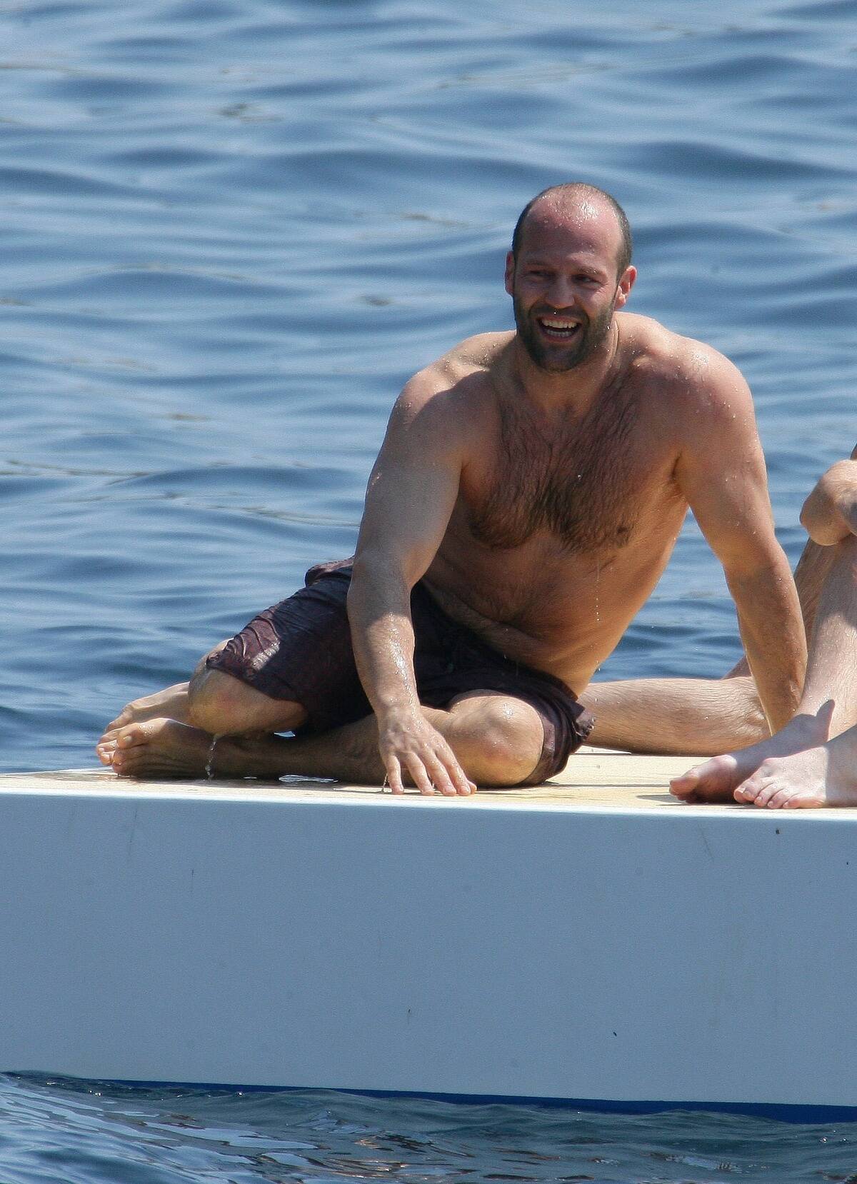 Jason Statham Swimming At The Eden Rock In Cannes, France On May 20, 2007.