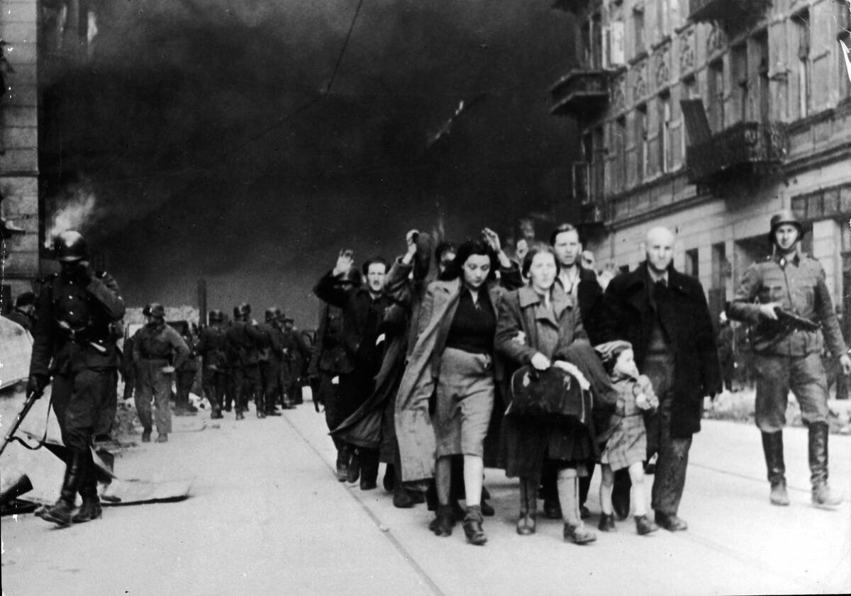 Jews Captured By Nazi Troops In Warsaw