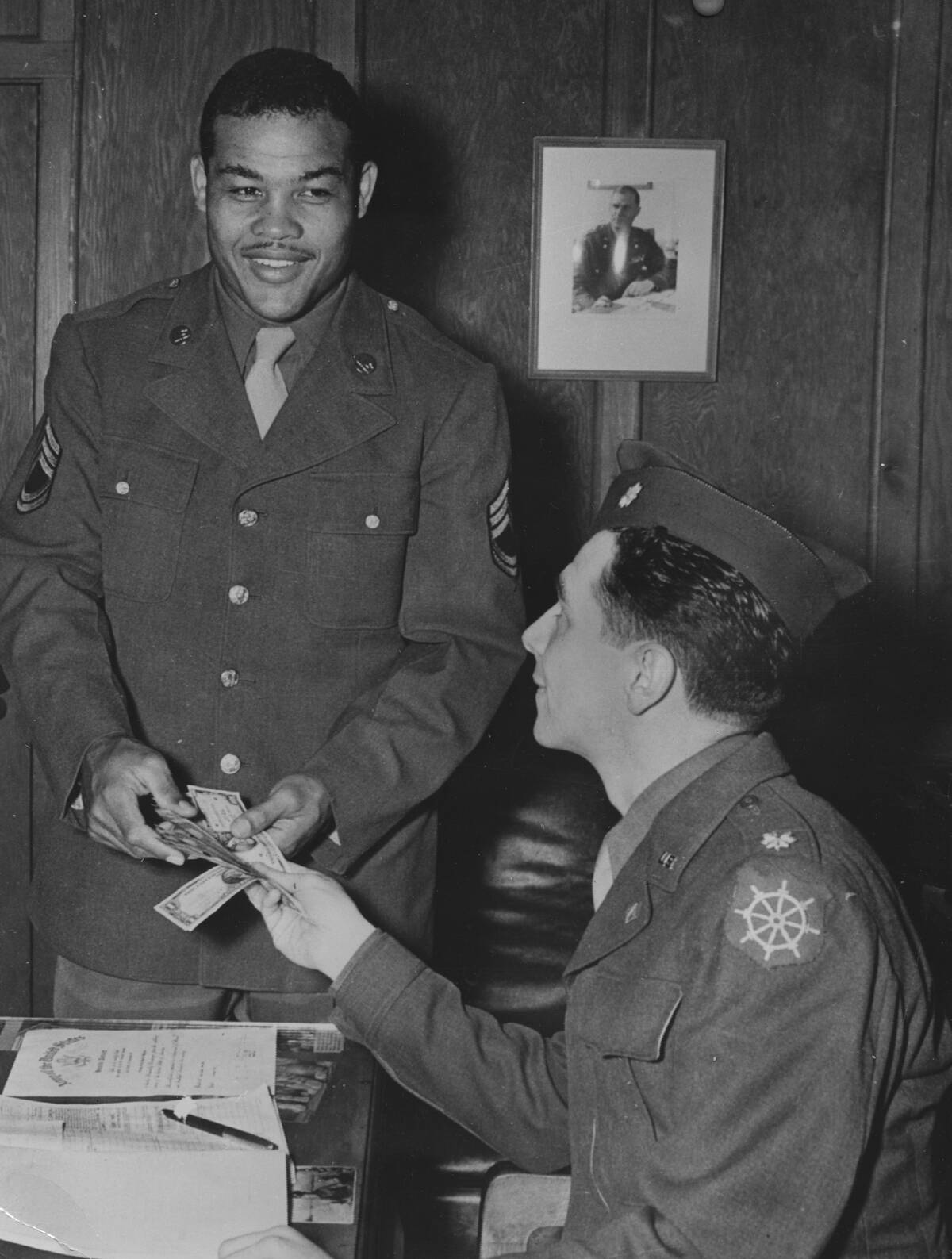 Joe Louis Leaves Army