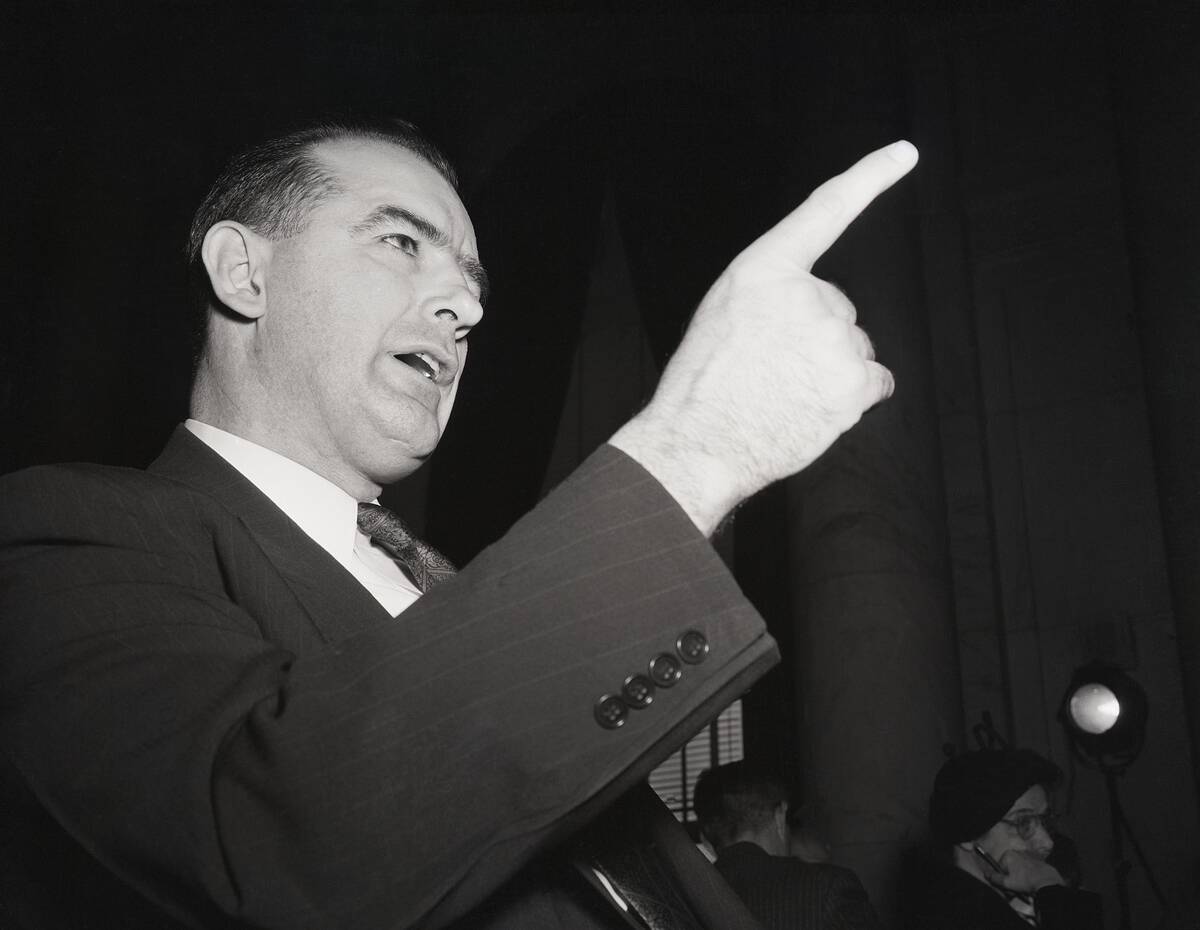 Joseph McCarthy Making a Point