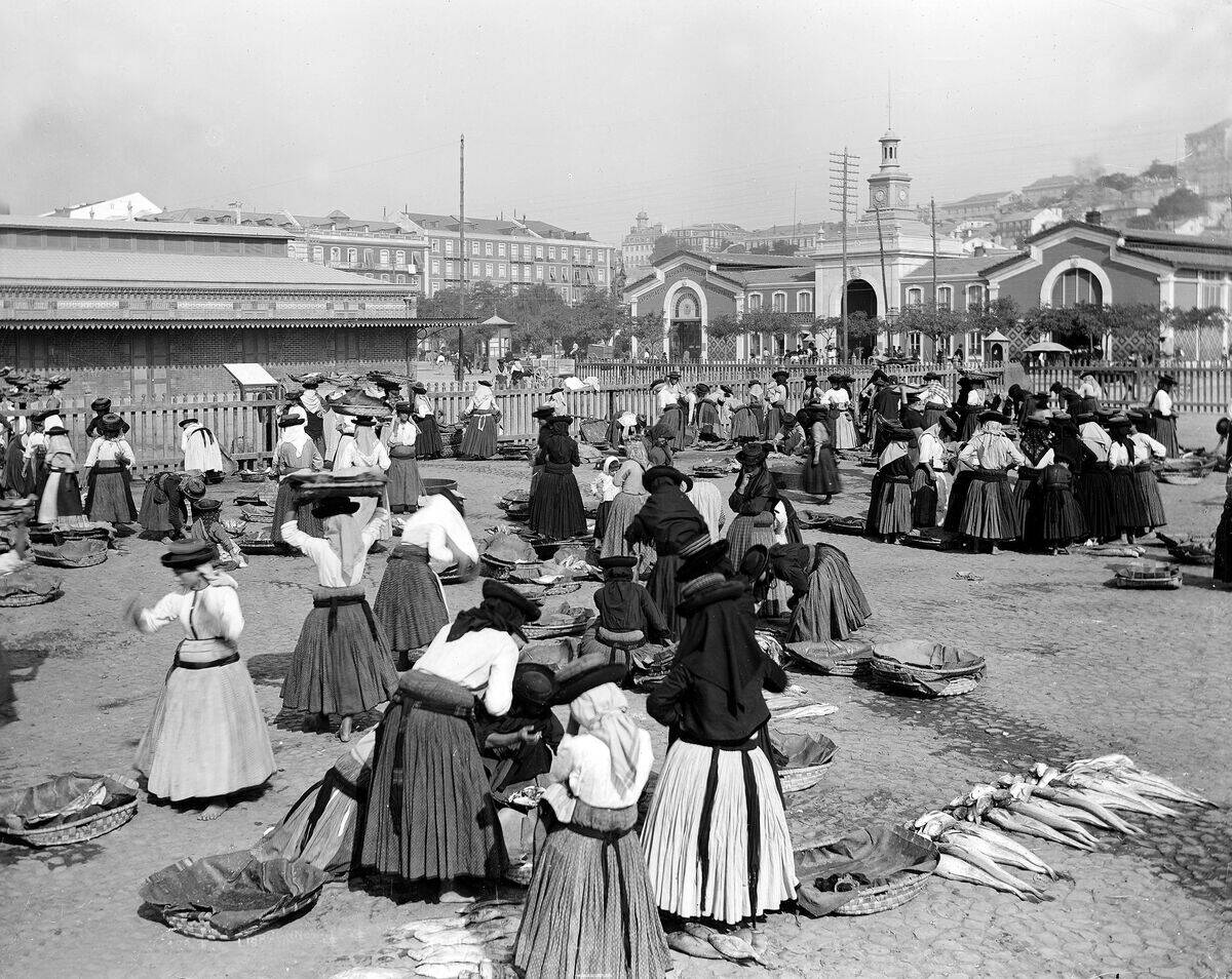Lisbon (Portugal). The fish market.