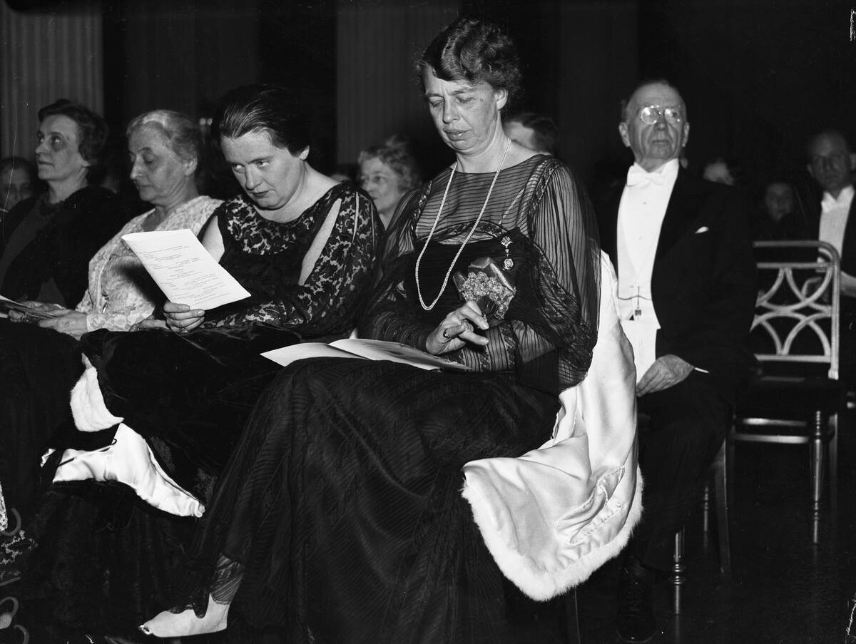 Lorena Hickok and Eleanor Roosevelt Listening to Concert