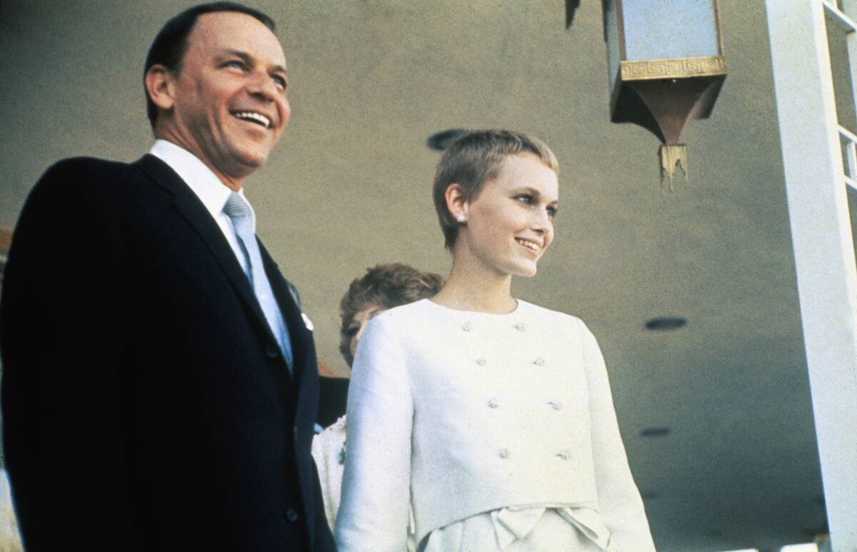 Mia Farrow with Husband Frank Sinatra