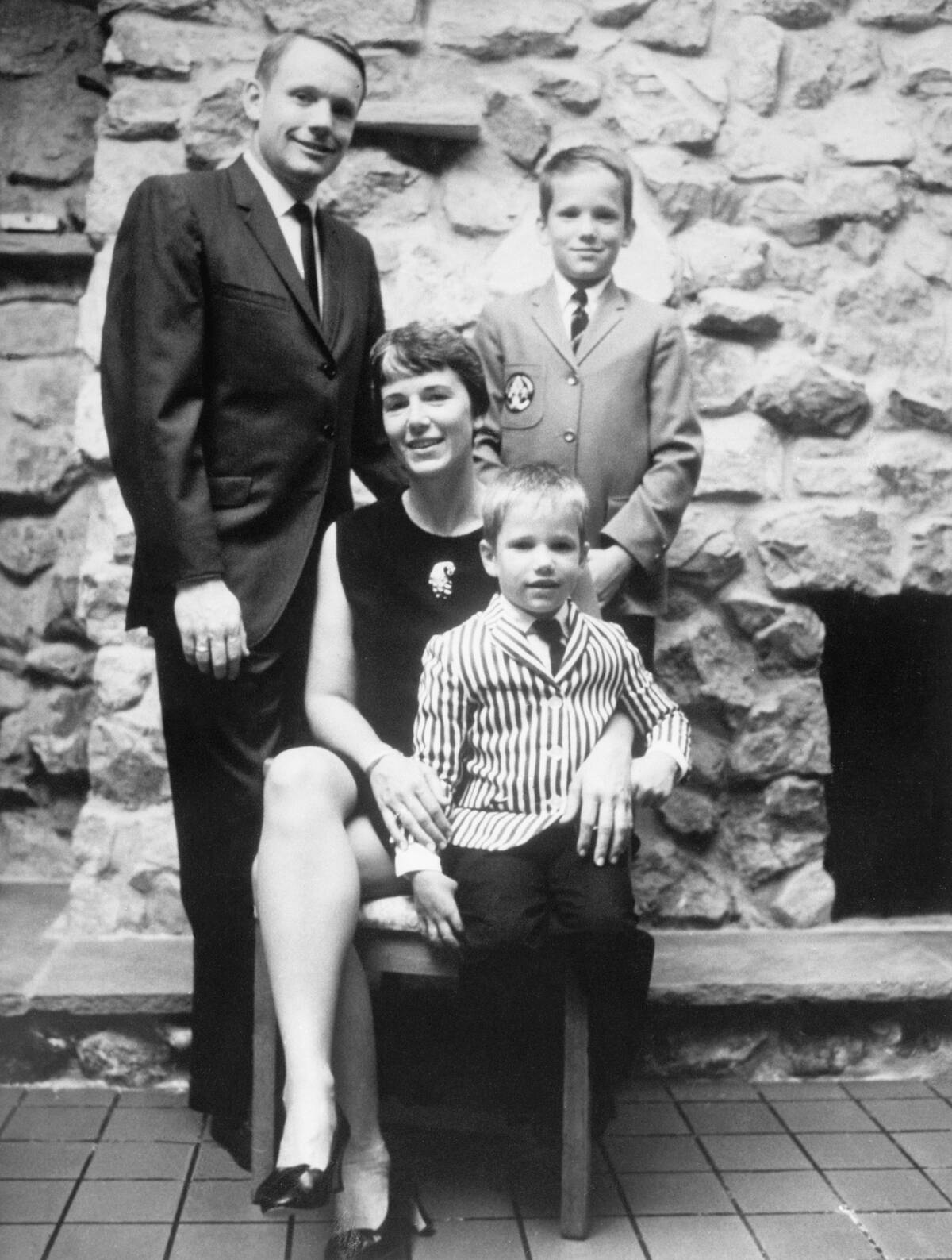 Neil Armstrong with Wife and Sons