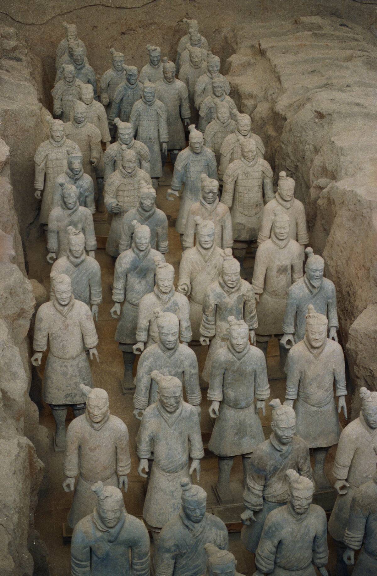 Overhead View of Terra Cotta Soldiers