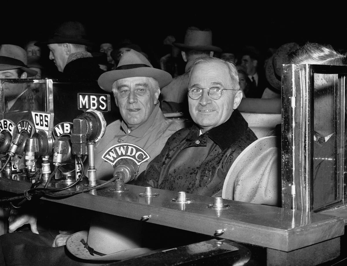 President Roosevelt and Vice President Elect Harry S. Truman