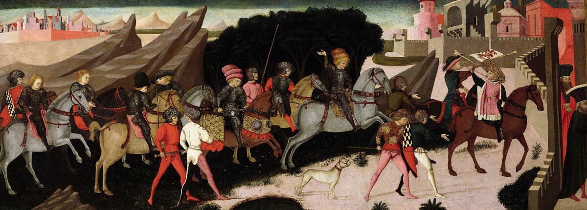 Procession Of The Knights Near A City